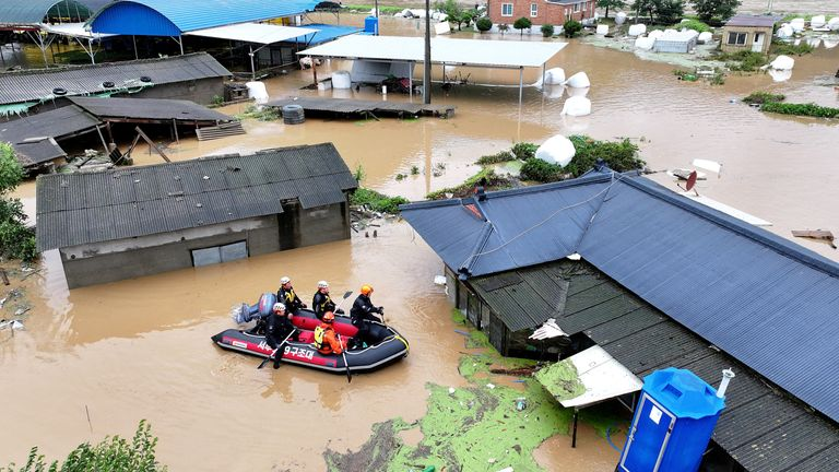 North Korea flooded