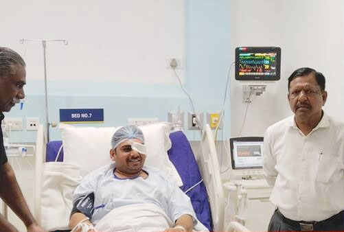 The heart and BP of 32-year-old Aniket Nalawade from Taloja had stopped for 15 minutes. However, fortunately, he was saved in the hospital.