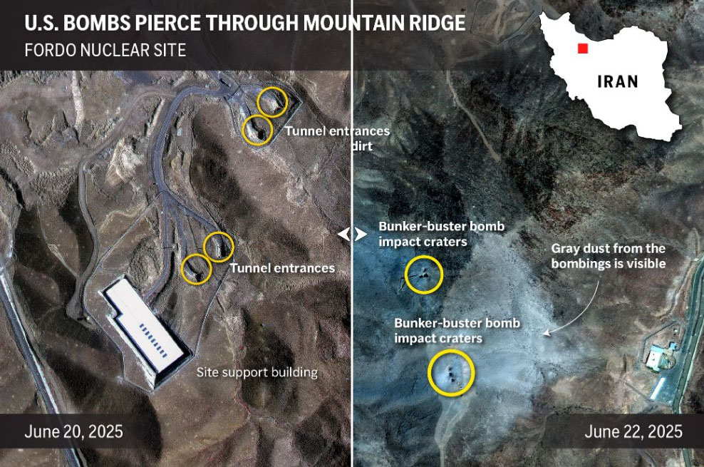 The US created confusion by deploying B-2 bombers in the western part of the country, and Iran was unable to receive information about the attack.