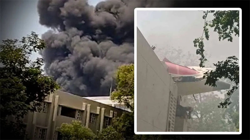 A bird struck both engines of a Boeing 787-8 aircraft after takeoff. As a result, both engines of the aircraft shut down simultaneously, causing the aircraft to crash into a building.
